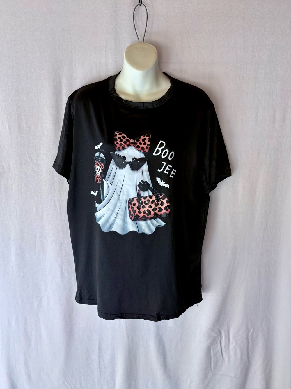 Woman’s Black "Boo Jee" Ghost Graphic Tee